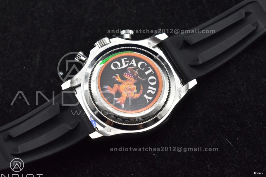 Best Oysterflex 1:1 (Weighted) SH4131 Diamonds Strap Edition 126519 Silver Black Dial on Daytona V6 QF 0301